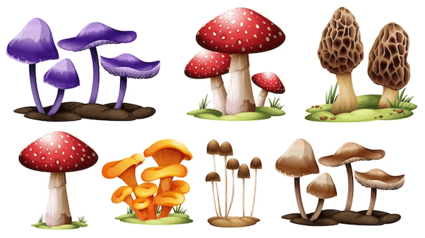 Smoke Shrooms: Mushrooms' images with white background