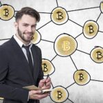 Bearded businessman bitcoin network