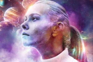 Fantasy astral wallpaper composition