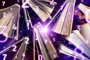 Numerology collage concept
