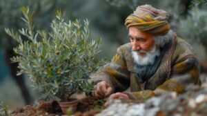 Person caring and protecting mother earth for earth day
