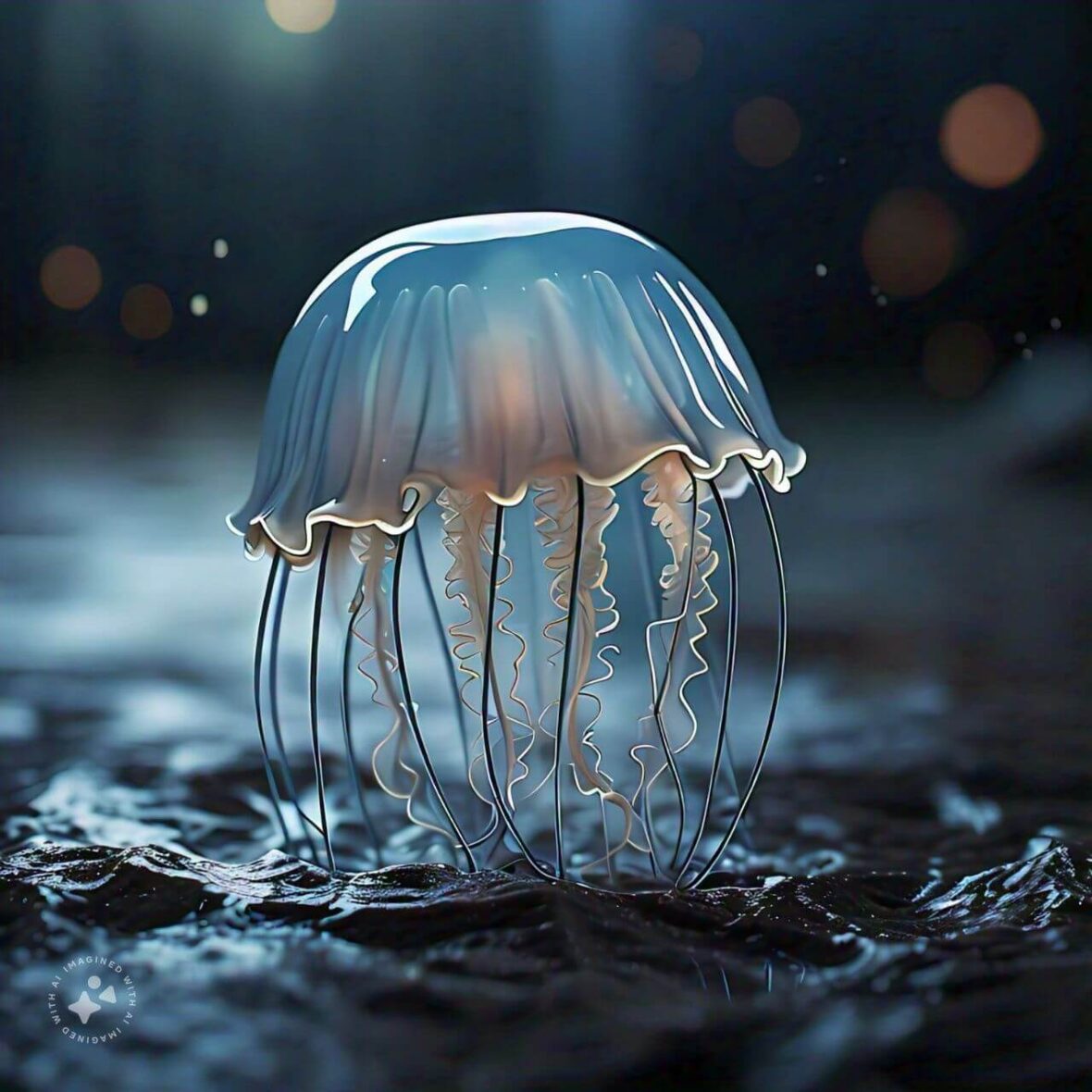 View of majestic jellyfish in the ocean