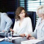 Business women conversating at work