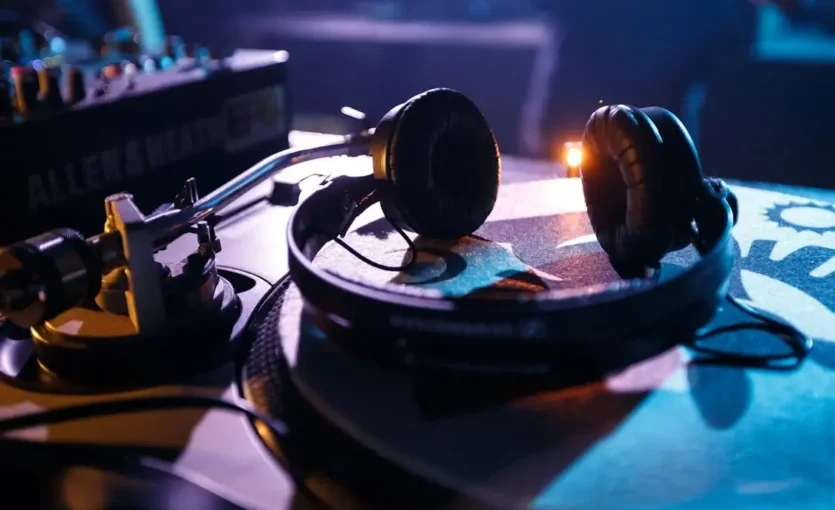 Black Headphones on the Table