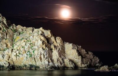 Moon Over Rocks