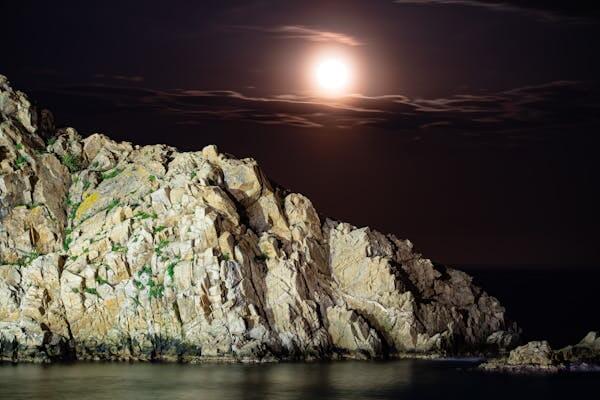 Moon Over Rocks