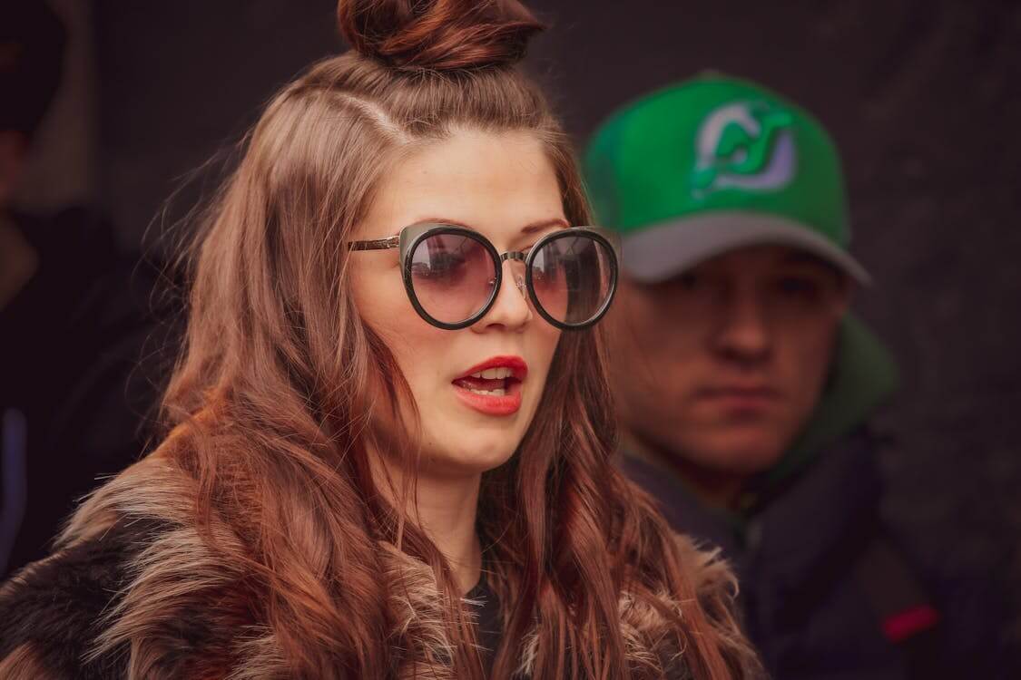 baddie hub, Woman in Black Framed Eyeglasses and Blue Cap