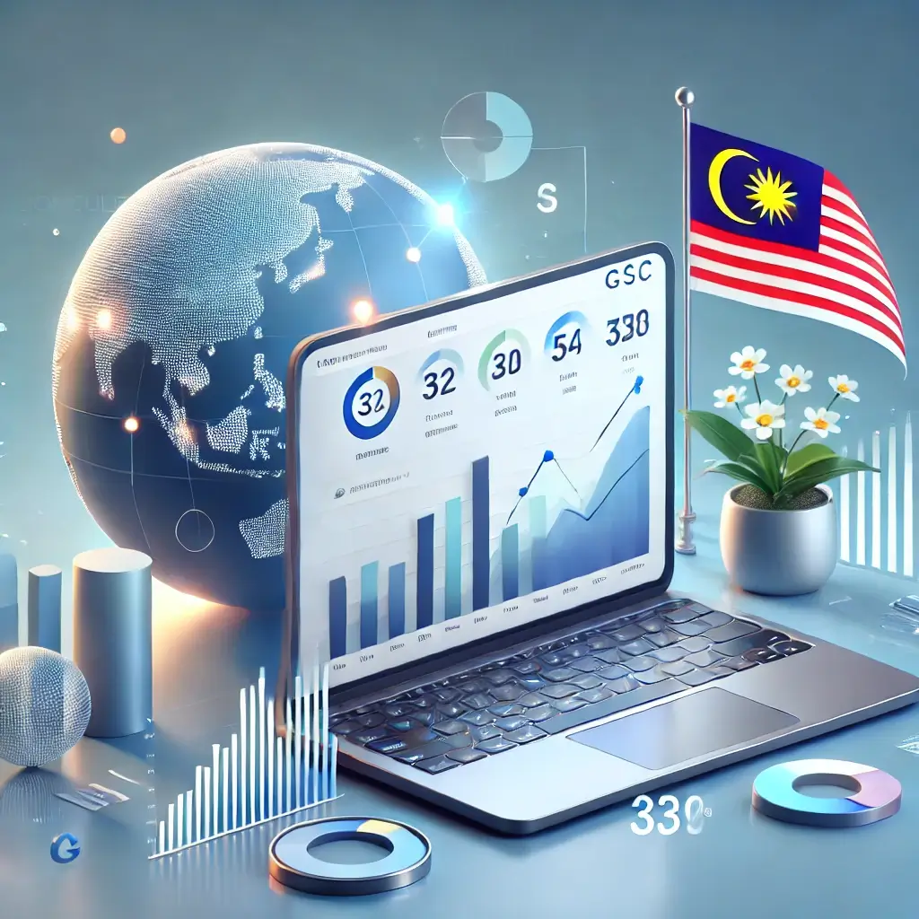 Laptop pic. world globe and Malaysia falg