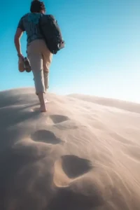 Spirituality Man Walking In The Desert