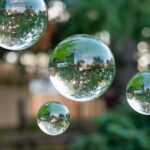 Floating Glass Spheres with Nature Reflection More info Share More like this