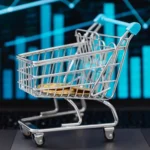 Close up of a Miniature Shopping Cart